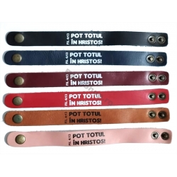 Bratara piele naturala, Pot totul in Hristos!